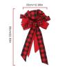 Christmas Tree Topper Bow 23x13 Inches Toppers Bow Christmas Tree Topper for Family Wedding Birthday Party Indoor Outdoor Thanksgiving Christmas Decoration (Red and Black Checkered) view 4