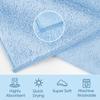 HOMEXCEL Microfiber Washcloths 24 Pack, Highly Absorbent and Soft Face Towel, Multi-Purpose Wash Cloths for Bathroom, Hotel, Spa, Gym, and Kitchen, 12x12 Inch view 2
