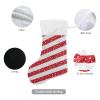 Kcldeci Christmas Stockings 17 inch Merry Christmas Xmas Stockings Socks Fireplace Hanging Stockings for Family Christmas Decoration view 3