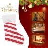 Kcldeci Christmas Stockings 17 inch Merry Christmas Xmas Stockings Socks Fireplace Hanging Stockings for Family Christmas Decoration view 4
