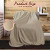 Buryeah 10 Pcs Fleece Blanket Bulk Soft Warm Fleece Blankets Cozy Lightweight Throw Blankets Plush Pet Throw Blanket for Home Bed Sofa Office Wedding Gifts Travel(50" x 60",Light Tan) view 2