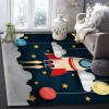 BOWESI Runner Rugs 2x4ft, Cartoon Rocket Lift Off Kids Rugs, Cute Space Exploration Nursery Classroom Rug, Prevent Floor Scratches for Decor Teen Boys Room Floor Lounge Nursery School view 4