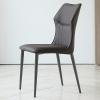 KAMPCO Dining Chair Set of 2 Side Upholstered Kitchen PU Leather Chair with High Back and Metal Legs view 2