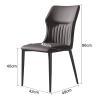 KAMPCO Dining Chair Set of 2 Side Upholstered Kitchen PU Leather Chair with High Back and Metal Legs view 3