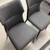 KAMPCO Dining Chair Set of 2 Side Upholstered Kitchen PU Leather Chair with High Back and Metal Legs view 4
