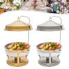9.5qt High-Capacity Stainless Steel Chafing Dishes with Top Lid,Insulated Container for Ice Drinks,Buffet Servers and Warmers,Suitable for Family Gathering,Banquet,Wedding for Warm Food&Ice view 3