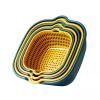 Thickened six-piece storage double-layer drain basket kitchen multi-functional fruit washing vegetable basket drain basket view 1