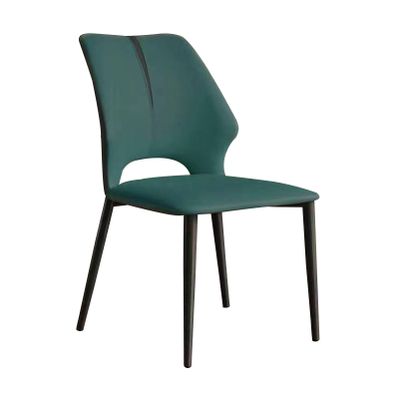 KAMPCO Modern PU Leather Dining Chairs for Kitchen Dining Living Room Chairs, Leisure Side Chairs with Black Metal Legs