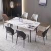 KAMPCO Modern PU Leather Dining Chairs for Kitchen Dining Living Room Chairs, Leisure Side Chairs with Black Metal Legs view 4