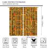 Abstract Ethnic Curtains, African Style Geometric Pattern Rod Pocket Blackout Window Treatments for Living Room Bedroom Decor 42x54 Inch view 2