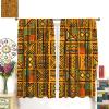 Abstract Ethnic Curtains, African Style Geometric Pattern Rod Pocket Blackout Window Treatments for Living Room Bedroom Decor 42x54 Inch view 3