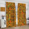 Abstract Ethnic Curtains, African Style Geometric Pattern Rod Pocket Blackout Window Treatments for Living Room Bedroom Decor 42x54 Inch view 4