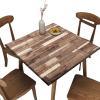 igoga sports Farmhouse Style Fitted Table Cover for Square Tables, Wood Grain Elastic Tablecloth for Indoors Outdoors Party Dining Home Picnic 48x48 in view 1