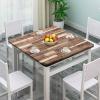 igoga sports Farmhouse Style Fitted Table Cover for Square Tables, Wood Grain Elastic Tablecloth for Indoors Outdoors Party Dining Home Picnic 48x48 in view 2