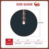 Christmas Tree Skirt 48" Clan Rose Hunting Tartan Linen Xmas Tree Skirt for Holiday Party Christmas Tree Mat Decorations Indoor Outdoor view 4