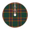 Christmas Tree Skirt 48" Clan Moran Tartan Pattern Irish Plaid Linen Xmas Tree Skirt for Holiday Party Christmas Tree Mat Decorations Indoor Outdoor view 1