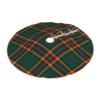 Christmas Tree Skirt 48" Clan Moran Tartan Pattern Irish Plaid Linen Xmas Tree Skirt for Holiday Party Christmas Tree Mat Decorations Indoor Outdoor view 2