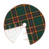 Christmas Tree Skirt 48" Clan Moran Tartan Pattern Irish Plaid Linen Xmas Tree Skirt for Holiday Party Christmas Tree Mat Decorations Indoor Outdoor view 3