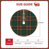 Christmas Tree Skirt 48" Clan Moran Tartan Pattern Irish Plaid Linen Xmas Tree Skirt for Holiday Party Christmas Tree Mat Decorations Indoor Outdoor view 4