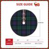 Christmas Tree Skirt 48" Clan Morrison Green and Blue Scottish Tartan Linen Xmas Tree Skirt for Holiday Party Christmas Tree Mat Decorations Indoor Outdoor view 4