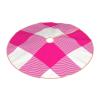 DKJlitter Christmas Tree Skirt, Hot Pink and White Check Plaid Xmas Tree Skirts Mat Farmhouse Rustic Xmas Holiday Indoor Party Outdoor Decoration 30 inches view 3
