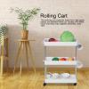 QANYEGN Storage Cart, Multilayer Slim Storage Cart, Mobile Sheing it for Kitchen Bathroom Ladry(3 Tiers) view 3