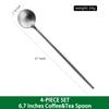 DEHOV 6.7 Inches Coffee Spoons Set,4 Pieces Stainless Steel 18/10 Iced Tea Spoon,Long Handle Coffee Stirring Spoons,Durable Teaspoons,Dishwasher Safe Tea Spoon For Dessert view 2