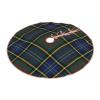 Christmas Tree Skirt 36" Clan MacMillan Blue and Green Scottish Tartan Linen Xmas Tree Skirt for Holiday Party Christmas Tree Mat Decorations Indoor Outdoor view 2