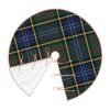 Christmas Tree Skirt 36" Clan MacMillan Blue and Green Scottish Tartan Linen Xmas Tree Skirt for Holiday Party Christmas Tree Mat Decorations Indoor Outdoor view 3