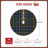 Christmas Tree Skirt 36" Clan MacMillan Blue and Green Scottish Tartan Linen Xmas Tree Skirt for Holiday Party Christmas Tree Mat Decorations Indoor Outdoor view 4