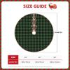 Christmas Tree Skirt 36" Clan Malone Tartan Green and Black Irish Plaid Linen Xmas Tree Skirt for Holiday Party Christmas Tree Mat Decorations Indoor Outdoor view 4