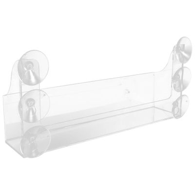 DOITOOL Suction Cup Refrigerator Organizer Rack Acrylic Refrigerator Storage Shelf Suction Cup Refrigerator Can Rack for Refrigerator to Hold Oils, Jars, and More (5 Beverage Rack)