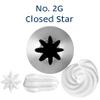 Colour Mill Stainless Steel Piping Tip 2G, Medium 8-Point Closed Star with Top Opening 13.5mm view 3