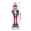Garneck Wooden Nutcracker Figurine 9.8 Inch Christmas Nutcracker Soldier Ornament Red White Traditional Figure Xmas Statue for Holiday Home Decor Shelf Table Fireplace view 2