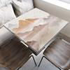 Classical Landscape Painting Square Table, Ink Style, Elastic Edge, Suitable for Catering and Kitchen, Fit for 62"x62" Square Table view 1