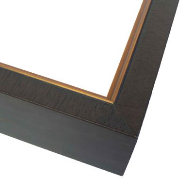 14x40 Frame Brown & Gold Solid Wood Shadow Box Width 1.25 Inches | Interior Frame Depth 1 Inches | Tristan Contemporary Photo Frame Complete with UV Acrylic, Backing & Hanging Hardware