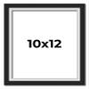 10x12 Frame Black & Silver Solid Wood Picture Frame Width 1.25 Inches | Interior Depth 0.75 Inches | Carter Contemporary Photo Frame Complete with UV Acrylic, Foam Board Backing & Hanging Hardware view 1