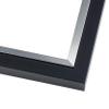 10x12 Frame Black & Silver Solid Wood Picture Frame Width 1.25 Inches | Interior Depth 0.75 Inches | Carter Contemporary Photo Frame Complete with UV Acrylic, Foam Board Backing & Hanging Hardware view 4