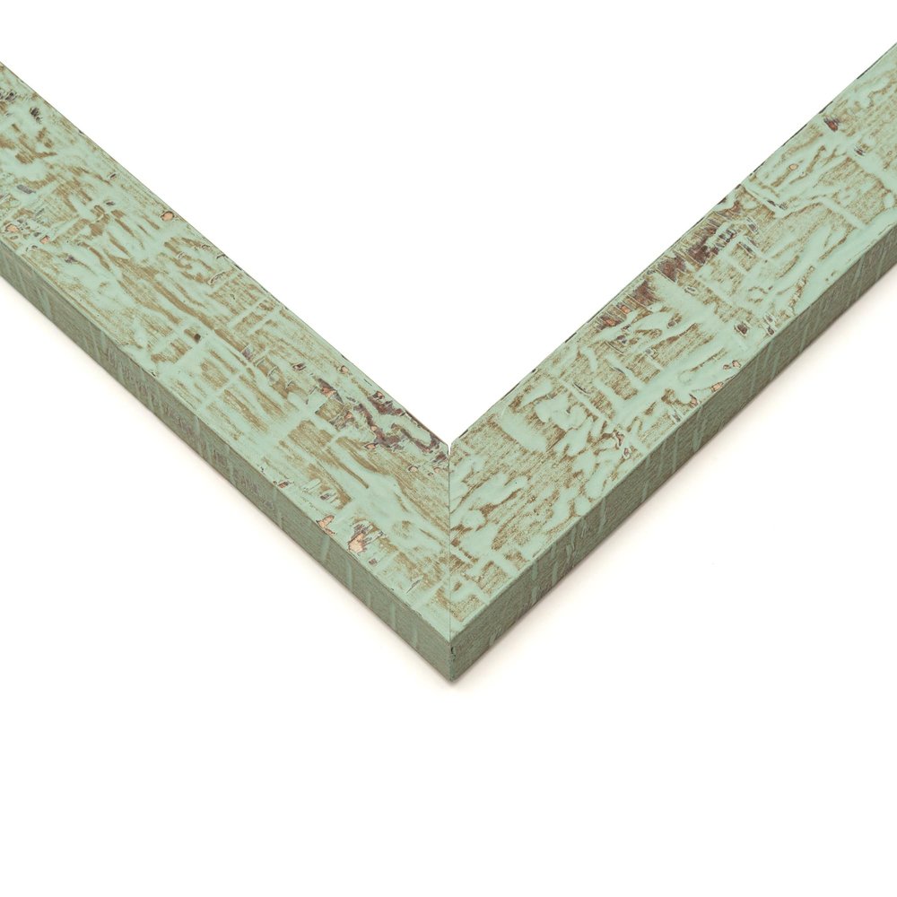 10x23 Frame Green Solid Wood Picture Frame Width 1.125 Inches | Interior Depth 0.5 Inches | Frazer Bohemian Photo Frame Complete with UV Acrylic, Foam Board Backing & Hanging Hardware