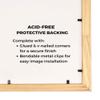 10x23 Frame Green Solid Wood Picture Frame Width 1.125 Inches | Interior Depth 0.5 Inches | Frazer Bohemian Photo Frame Complete with UV Acrylic, Foam Board Backing & Hanging Hardware view 4