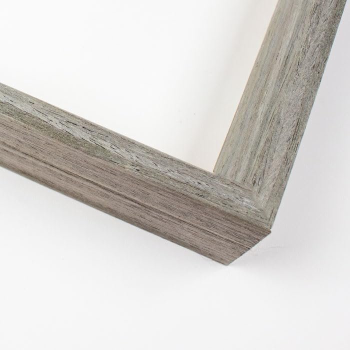 12x9 Frame Grey Solid Wood Shadow Box Width 0.75 Inches | Interior Frame Depth 1 Inches | Dastan Contemporary Photo Frame Complete with UV Acrylic, Foam Board Backing & Hanging Hardware