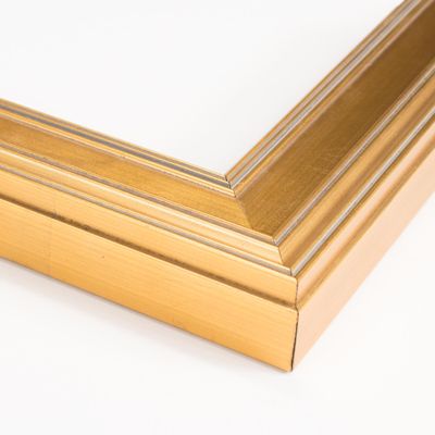 10x20 Frame Gold Solid Wood Picture Frame Width 2 Inches | Interior Frame Depth 0.5 Inches | Delbert Traditional Photo Frame Complete with UV Acrylic, Foam Board Backing & Hanging Hardware