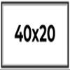 40x20 Frame Black & Silver Solid Wood Picture Frame Width 1.25 Inches | Interior Depth 0.75 Inches | Carter Contemporary Photo Frame Complete with UV Acrylic, Foam Board Backing & Hanging Hardware view 1