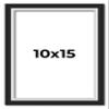 10x15 Frame Black & Silver Solid Wood Picture Frame Width 1.25 Inches | Interior Depth 0.75 Inches | Carter Contemporary Photo Frame Complete with UV Acrylic, Foam Board Backing & Hanging Hardware view 1