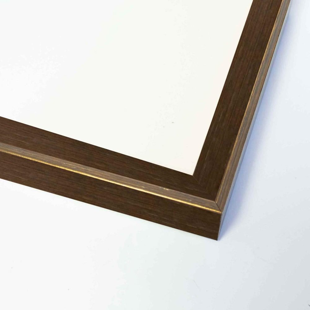 10x8 Frame Gold Solid Wood Picture Frame Width 0.75 Inches | Interior Frame Depth 0.75 Inches | Atticus Contemporary Photo Frame Complete with UV Acrylic, Foam Board Backing & Hanging Hardware