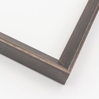 10x15 Frame Black & Silver Solid Wood Picture Frame Width 0.75 Inches | Interior Depth 0.75 Inches | Calvin Contemporary Photo Frame Complete with UV Acrylic, Foam Board Backing & Hanging Hardware
