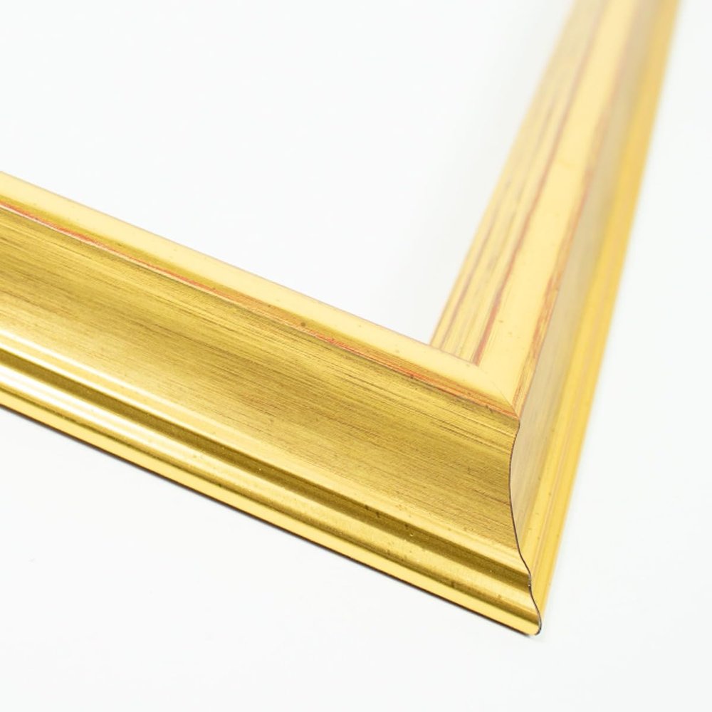 10x20 Frame Gold Solid Wood Picture Frame Width 1.375 Inches | Interior Frame Depth 0.75 Inches | Uri Traditional Photo Frame Complete with UV Acrylic, Foam Board Backing & Hanging Hardware