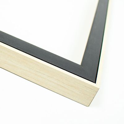 11x8 Frame Black & Wood Tones Solid Wood Shadow Box Width 0.875 Inches | Interior Depth 1 Inches | Adelio Contemporary Photo Frame Complete with UV Acrylic, Foam Board Backing & Hanging Hardware