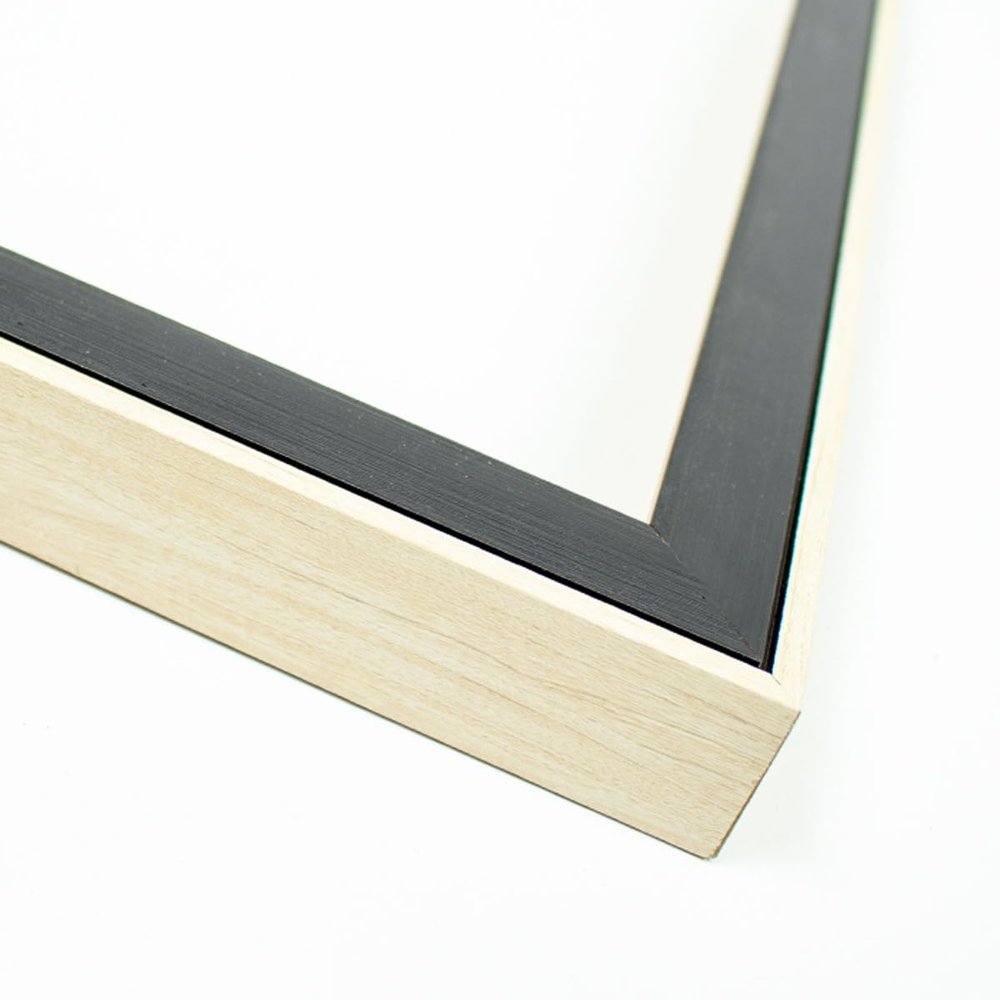 11x8 Frame Black & Wood Tones Solid Wood Shadow Box Width 0.875 Inches | Interior Depth 1 Inches | Adelio Contemporary Photo Frame Complete with UV Acrylic, Foam Board Backing & Hanging Hardware