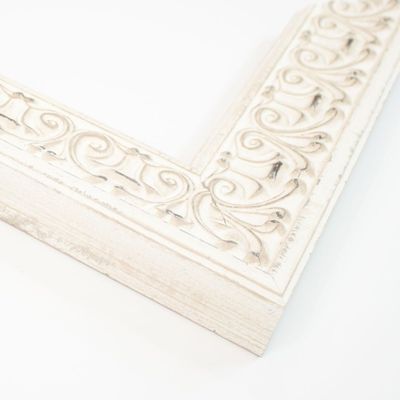 11x10 Frame White Solid Wood Picture Frame Width 2.875 Inches | Interior Frame Depth 0.5 Inches | Jovia Ornate Photo Frame Complete with UV Acrylic, Foam Board Backing & Hanging Hardware